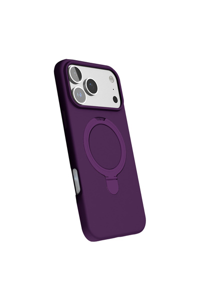 Rivor Apple iPhone 17 Pro Max & iPhone 18 Pro Max Uyumlu Kılıf Kamera Çıkıntılı Magsafe Şarj Özellikli Halka Standlı Yumuşak Dokulu Kapak