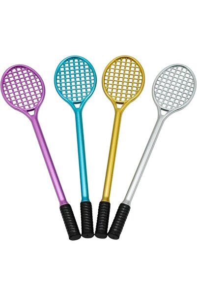 TERRIFI 4 Pack Badminton Racket Gel Pens, Black Ink, 0.5 mm Fine Point, Sport...