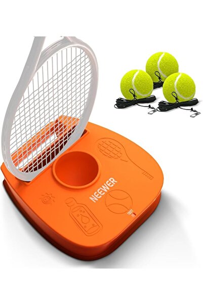 NEEWER Portable Solo Tennis Trainer Rebound Ball Set with Nonslip Weighted Ir...