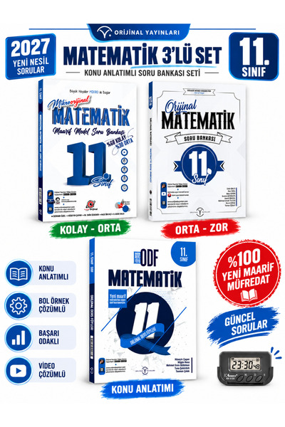 Orijinal Yayınları 11.SINIF 2027 Matematik ODF Konu Anlatımı-MikroOrjinal Sor...
