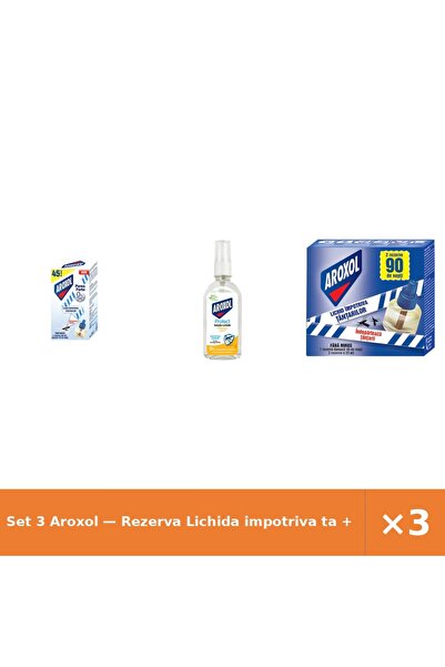 Aroxol Set 3 — Rezerva Lichida impotriva ta + Solutie lichida impotriva in + ...