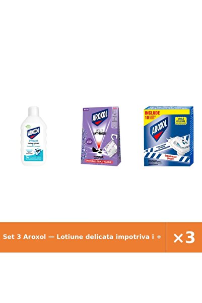 Aroxol Set 3 — Lotiune delicata impotriva i + Saculeti antimolii La + aparat ...