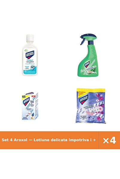Aroxol Set 4 — Lotiune delicata impotriva i + Lichid instant impotr + Rezerva...