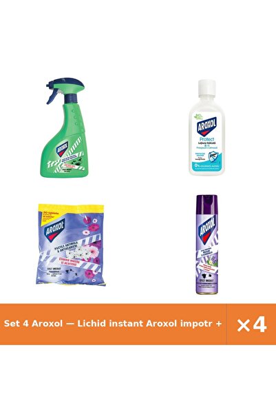 Aroxol Set 4 — Lichid instant impotr + Lotiune delicata impotriva i + Pastile...