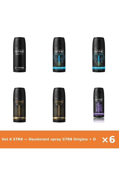 str8 Set 6 — Deodorant spray Origina + Deodorant spray Wild Be + Deodorant sp...