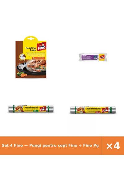Fino Set 4 — Pungi pentru copt + Pg.Congelator3L/50 + Folie alimentara din al...