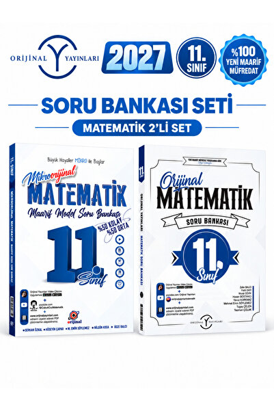 Orijinal Yayınları 11.SINIF 2027 Matematik Mikroorijinal Soru Bankası+Orijina...