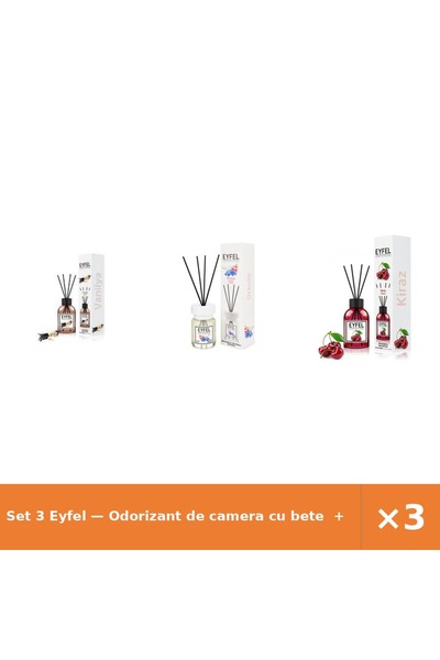 Eyfel Set 3 — Odorizant de camera cu bete + Odorizant de camera cu bete + Odo...