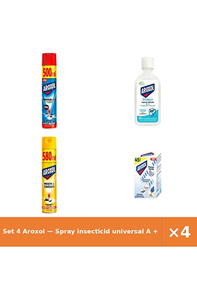 Aroxol Set 4 — Spray insecticid universal A + Lotiune delicata impotriva i + ...