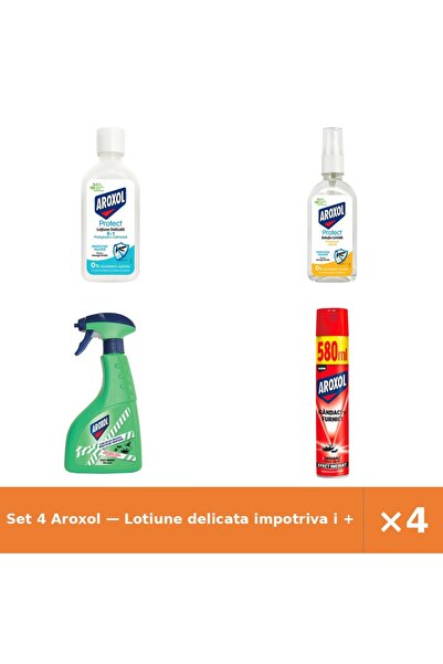Aroxol Set 4 — Lotiune delicata impotriva i + Solutie lichida impotriva in + ...