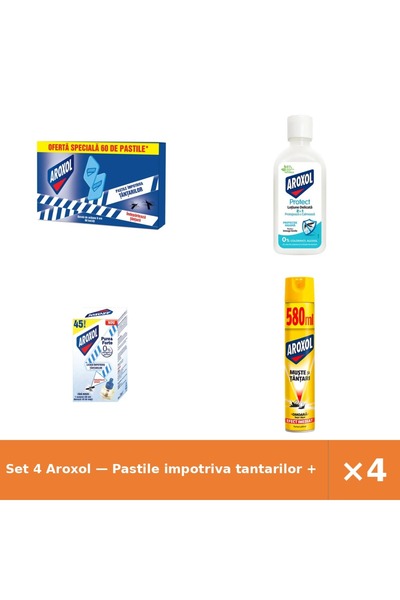 Aroxol Set 4 — Pastile impotriva tantarilor + Lotiune delicata impotriva i + ...