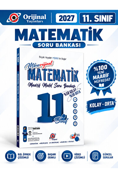 Orijinal Yayınları 11.SINIF 2027 Orijinal Mikro 11. Sınıf Matematik Maarif Mo...