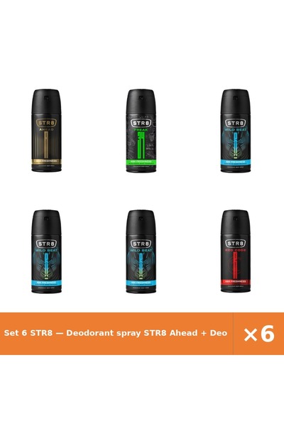 str8 Set 6 — Deodorant spray Ahead + Deodorant spray Fr34k + Deodorant spray ...