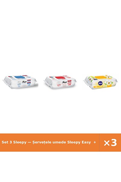 Sleepy Set 3 — Șervețele umede Easy + Șervețele umede Easy + Șervețele umede ...