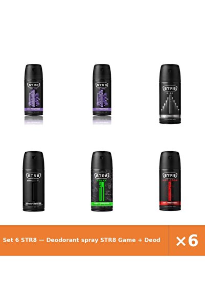 str8 Set 6 — Deodorant spray Game + Deodorant spray Rise + Deodorant spray Or...