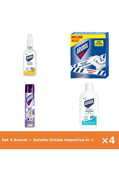 Aroxol Set 4 — Solutie lichida impotriva in + aparat electric cu pa + Spray a...