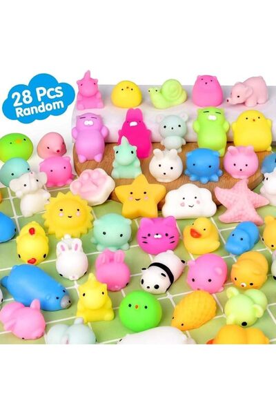 Nnewvante 28Pcs Mochi Squishy Toys Kids Party Favors Mini Kawaii Squishies St...