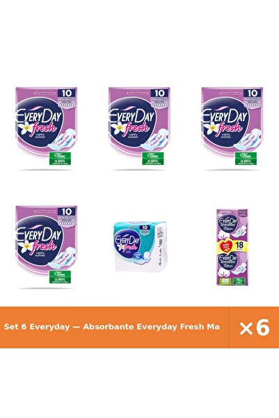 EveryDay Set 6 — Absorbante Fresh Ma + Absorbante Fresh No + Absorbante Every...