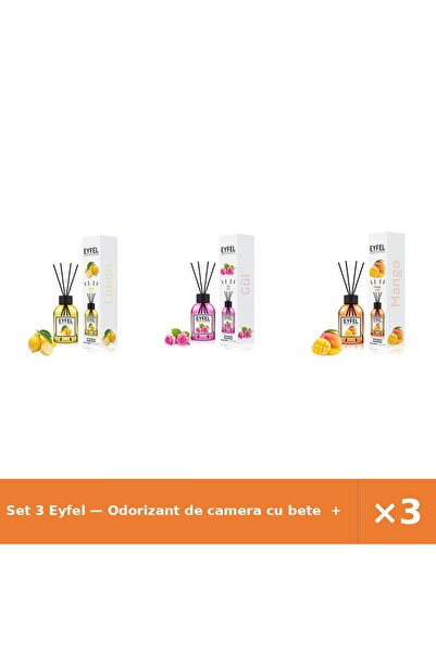 Eyfel Set 3 — Odorizant de camera cu bete + Odorizant de camera cu bete + Odo...