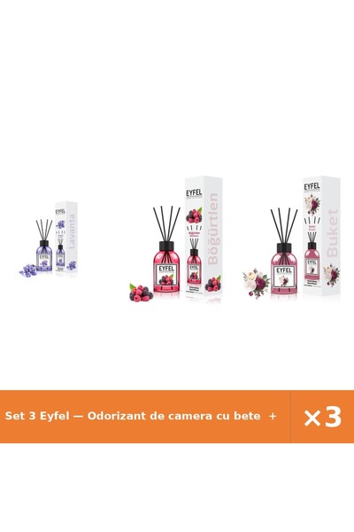 Eyfel Set 3 — Odorizant de camera cu bete + Odorizant de camera cu bete + Odo...