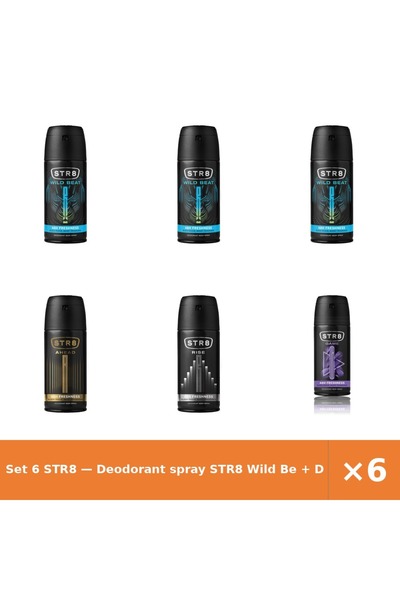 str8 Set 6 — Deodorant spray Wild Be + Deodorant spray Ahead + Deodorant spra...