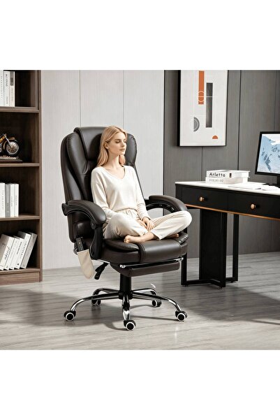 Enjoylifeme Massage Office Chair, 400lbs Heavy Duty Ergonomic High‑Back Leath...