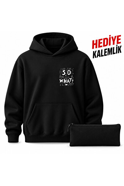 barsdepo So What Printed Sweatshirt Hoodie 100% Cotton (with a Surprise Gift)