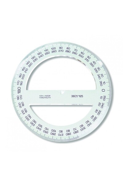 Koh-i Noor Set 3 x Raportor din Polistiren Transparent 360 / 125 mm, Koh-I-No...