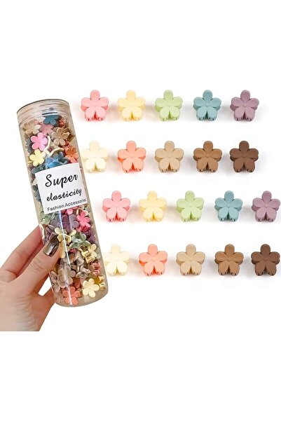 GENERAL 100 Pcs Colorful Mini Flower Clips, Baby Mini Claw Clips, Cute Jaw Pi...