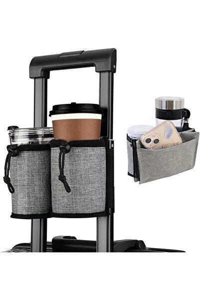 Bukela Multipurpose Luggage Cup Holder Travel Coffee Mugs Drink Bag with Zipp...
