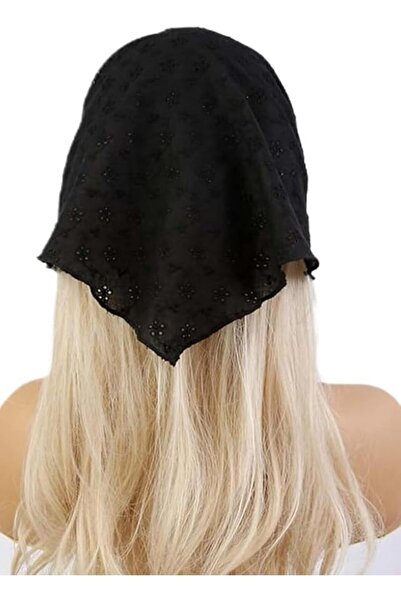 GENERAL Mekakoz Hair Scarf for Women - Black Pandanats for Women - Lace Banda...