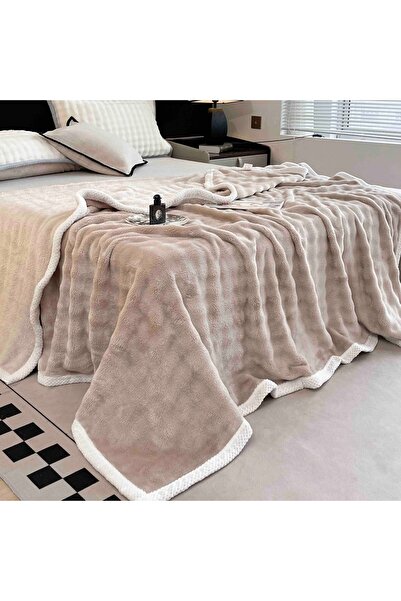 JOJO HOME Αφράτη κουβέρτα Cocolino, με λευκό περίγραμμα, 200x230 εκ., μεσαίου...