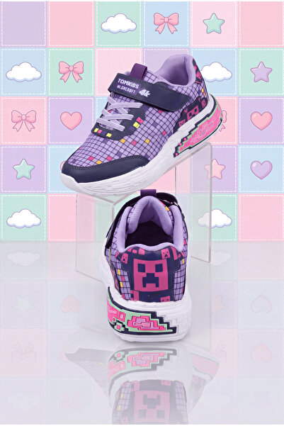 Tonny Black Children's Unisex Lilac Comfortable Fit Water Repellent Velcro Sn...