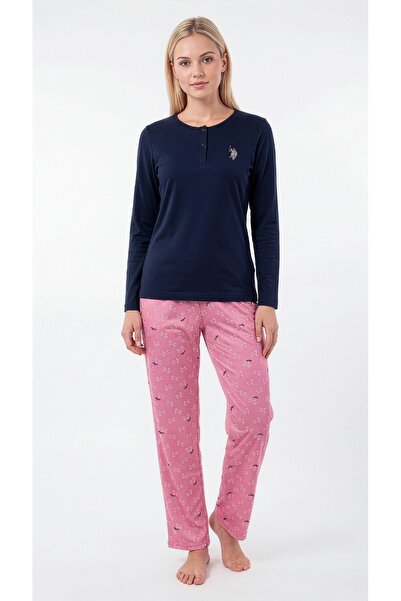U.S. Polo Assn. Women's Navy Blue Pajama Set