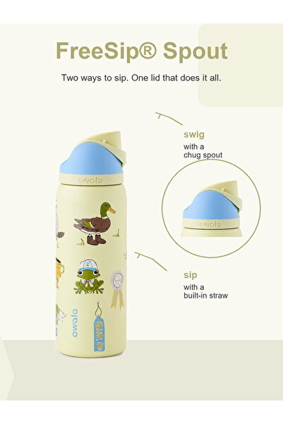 Generic Owala 32oz Insulated Stainless Steel Water Bottle with Straw Lid, Cream