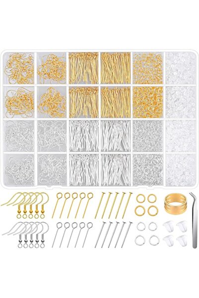 KASTWAVE Hypoallergenic Earring Making Kit – 2000pcs Jewelry Making Supplies ...