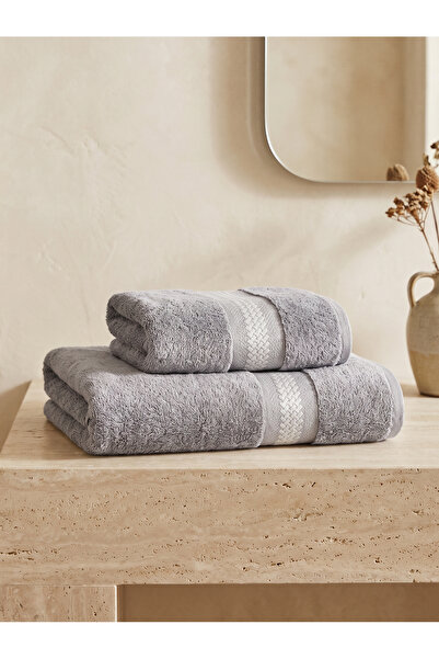 Dantela Katrina Set of 2 Embroidered Bath Towels