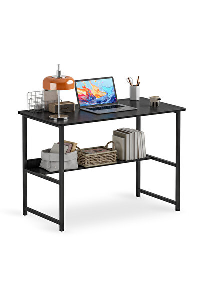 Bojasmiial Ergonomic Computer Desk with Bookshelf - Modern Simple Style Writi...