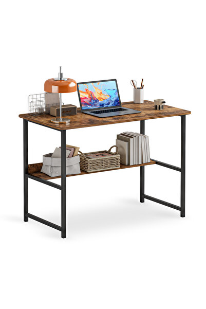 Bojasmiial Ergonomic Computer Desk with Bookshelf - Modern Simple Style Writi...