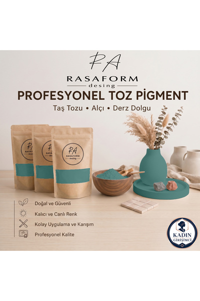 Gece Teal Toz Pigment – Taş Tozu, Beton, Alçı, Seramik ve Derz için 100 gr