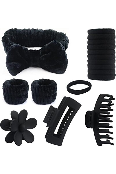 Tazweeq 16 Pcs Skincare Headband Set, No-Slip Clips, Curl-Friendly & Damage-F...