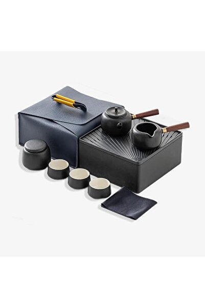 Generic Chinese Kungfu Tea Set, Portable Ceramic Tea Set with Travel Bag, Com...