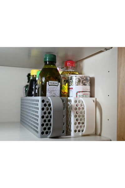 3DECİ Kulplu Buzdolabı Organizeri Siyah – Kiler ve Dolap Düzenleyici Sepet, 3...