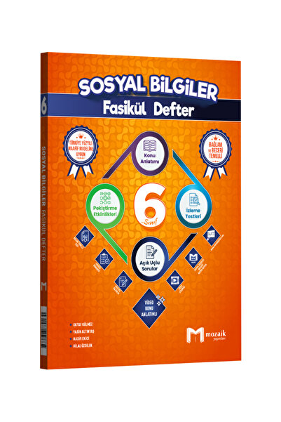 Mozaik Yayınları 6. Sınıf Sosyal Bilgiler Fasikül Defter 2027