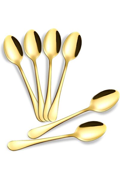 ALMEKAQUZ 6 Piece Teaspoons Mini Coffee Spoon,4.9 Inches Stainless Steel Smal...