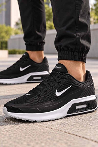 Nike Erkek Siyah/ Beyaz Sneaker Air Tabanlı Günlük Spor Ayakkabı Air Max BIA-...