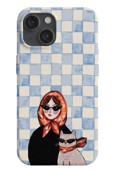 farifra iPhone 13/14 Uyumlu Desenli Silikon Lansman Telefon Kılıfı -K050BEYAZ...