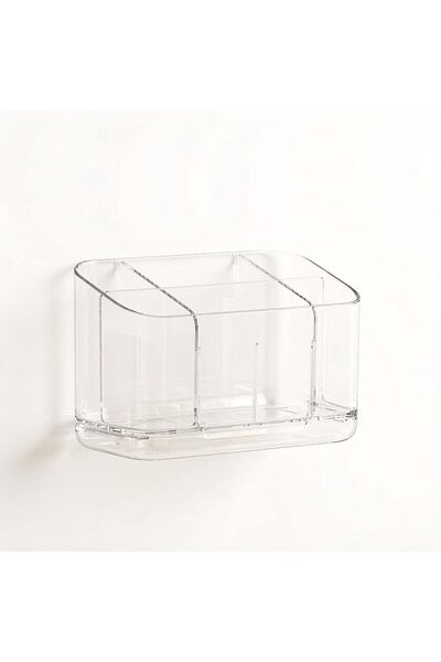 GENERAL DL&3UP Acrylic Wall Mounted Toothbrush Holder, 5 Slots منظم حمام عملي...