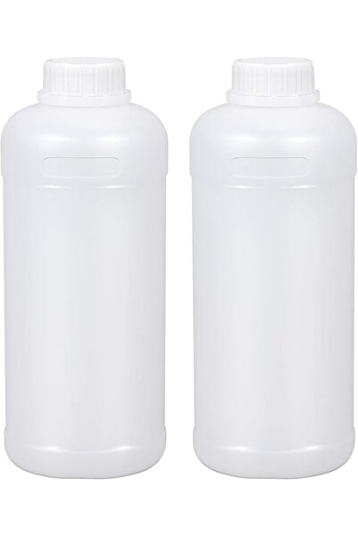 KASTWAVE 2 Pcs Plastic Storage Bottles, 1000ml Wide Mouth HDPE Containers wit...