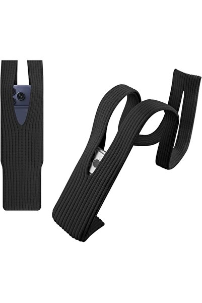 SOULWIT Knitted Phone Pocket Pouch (Long-Black)